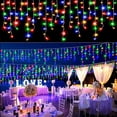 thumbnail image 4 of Guirnalda de calle para la casa, adornos navideños, cortina de luces LED con forma de carámbano, caída de 0,4/0,5/0,6 m, enchufe europeo de 220 V, 4 of 4
