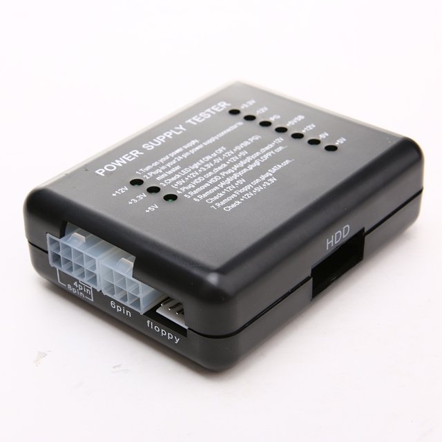 PC Power Supply Tester with 20/24 Pin SATA HDD Connectors