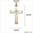 thumbnail image 3 of Metaljc Stainless Steel Cross Necklace for Men , Religion Fashion Jewelry Gifts, 24 In, 3 of 6