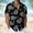 Black, variant on Hawaiian Shirts for Men Floral Printed Beach Vacation Tops Causal Short Sleeve Hawaiian Tropical Button Down Shirts Big and Tall White L