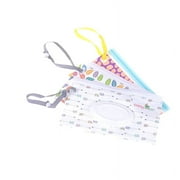 6PCS Clutch and Clean Wipes Carrying Case Eco-friendly Wet Wipes Bag Clamshell Cosmetic Pouch Easy-carry Snap-strap Wipes Container