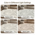 thumbnail image 7 of ODIKA 6'x9' Washable Area Rug Non-Slip, Easy Care, Abstract Cream Mushroom Swirled Contemporary Neutral Dining Livingroom for Family Room, Living Room, Master Bedroom, 7 of 7