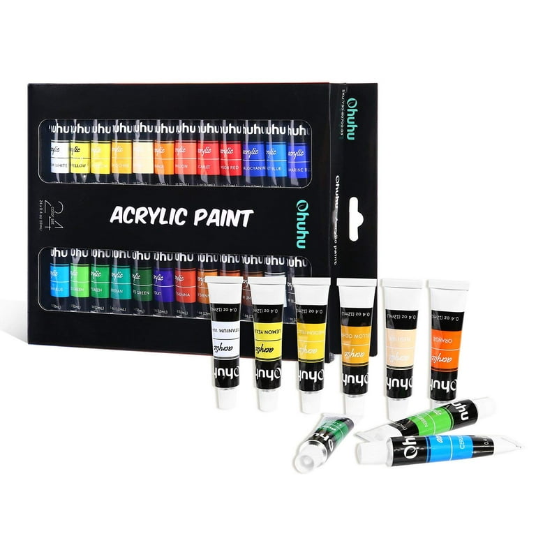 ARTISTRO Acrylic Paint Set 24 Colors (22х22ml + 2x50ml) for Canvas  Painting, Wood, Fabric, Clay, Ceramic & Crafts. Acrylic Paints with Rich  Pigment Colors for Artists, Hobby Painters, Adults & Kids 
