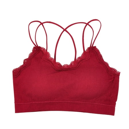 

Zuwimk Bras For Women Women s Activewear Mid Impact Molded Cup Seamless Sports Bra Wine One Size