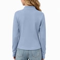 thumbnail image 4 of Mitankcoo Girls Mock Neck Zip Up Jacket Slim Long Sleeve Athletic Coat with Thumb Holes Lightweight Casual Outerwear 3-15Y, 4 of 7