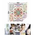 thumbnail image 4 of White Boho Cloth Napkins Set of 4 Reusable Dinner Napkins, Retro Ethnic Colorful Flower Aesthetic Art Cocktail Napkin Washable Table Napkins for Wedding/Holiday Party/Baby Shower 20"x20", 4 of 7