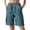 Blue, variant on Bike Shorts Women High Waist Pocket Five Point Breathable Plus Size Shorts for Women,Green,S