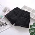 thumbnail image 4 of XEGLSBU Girls Summer Loose Fashion Personality Casual Thin Denim Shorts (Black Size 3-4 Years), 4 of 4