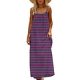 thumbnail image 5 of Avtoify Summer Dress for Women Fashion Sleeveless Backless Cami Dresses Spaghetti Strap Flowy Long Sundress Withback, 5 of 10