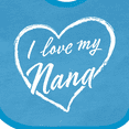 thumbnail image 4 of Inktastic I Love My Nana in White Chalk Heart Boys or Girls Baby Bib, 4 of 4