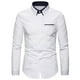thumbnail image 1 of pstuiky Camisas de invierno de manga larga para hombre, Camisa formal con estampado de color para hombre y blusa de manga larga con cuello vuelto top de hombre m, 1 of 3