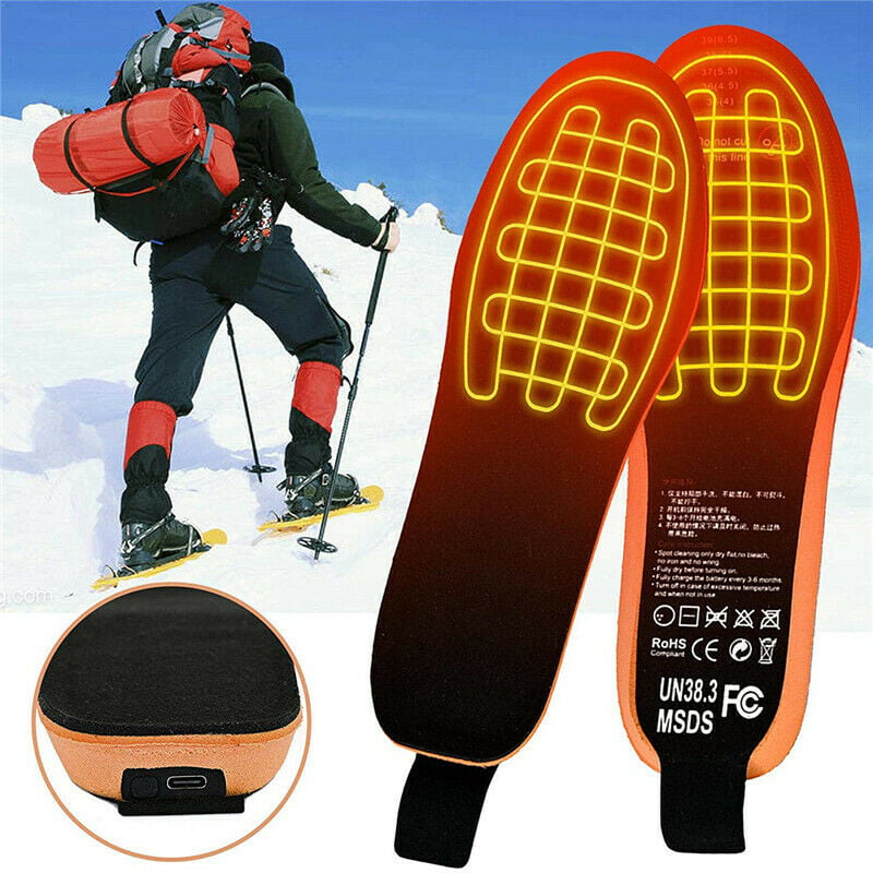 Electric Heated Shoe Insoles Warm Sock Feet Heater USB Foot Winter Warmer Pad 