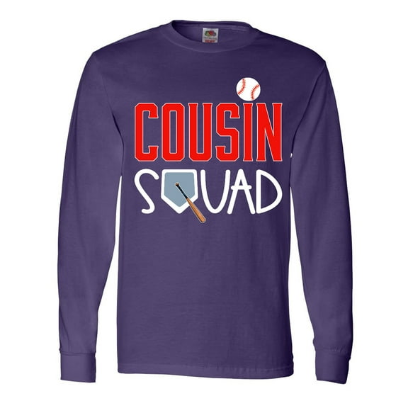 Inktastic Cousin Squad Baseball and Bat Long Sleeve T-Shirt