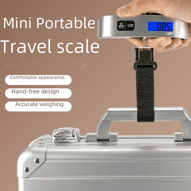 Báscula electrónica portátil pequeña para equipaje, báscula pequeña de 50 kg, báscula electrónica portátil para equipaje de uso doméstico, báscula de gancho
