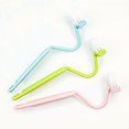 thumbnail image 4 of 3 Pcs Toilet Cleaning Brush WC Corner Curving Soft Brush Cleaning Brush, 20cm Blue, green, pink, 4 of 5