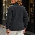 thumbnail image 4 of Women's & Plus Size Micro Polar Fleece Jackets, Fall Winter Zip-up Stand Collar Long Sleeve Cozy Warm Outdoor Coats, S-4XL, 4 of 6