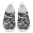 thumbnail image 1 of Doginthehole Graffiti Skull - Zapatos de malla de verano para mujer, zapatillas de deporte de alta calidad, zapatos informales antideslizantes para sala de estar, 1 of 5