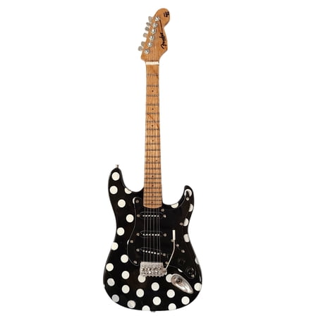 Axe Heaven Fender Stratocaster(TM) -Black-Polka Dots Mini Replica Guitar (FS-023)