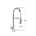 thumbnail image 3 of Llave Monomando Rubinett Fregadero O Tarja Cocina Acero Inoxidable 304 Industrial Cromado, 3 of 3