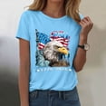 thumbnail image 2 of Duqingm American Flag Shirt 250 Years American Flag Shirt for Women 250th Anniversary USA T Shirt Independence Day Freedom Shirts Tops Sky Blue,2XL, 2 of 7