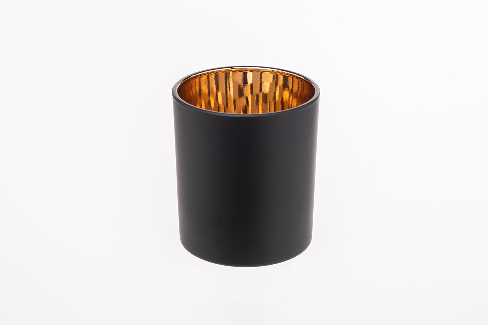 EOTW Candle Supply 10 oz. 12 Pack Empty Luxury Matte Black Copper Gold Reflective Jars for Candle Making.