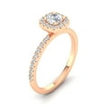 thumbnail image 4 of 1/2ctw Diamond Halo Engagement Ring in 10k Rose Gold, 4 of 4