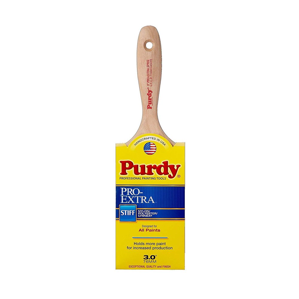 Purdy 144380730 ProExtra Sprig Flat Trim Paint Brush, 3 inch