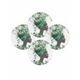 thumbnail image 7 of 15 Inch Round Placemats Set of 4, Sage Green Black Women Non Slip Heat Insulation PP Table Mats, Spring Eucalyptus Leaves Washable Place Mats for Kitchen Dining Party Table Decor, 7 of 7