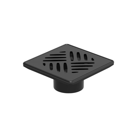 Evo Lite 4-1/2" Black Square Drain