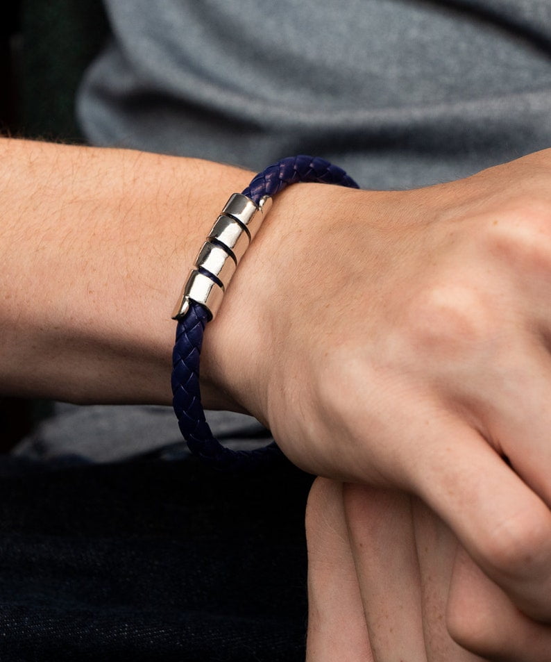 18th Birthday Vegan Leather Bracelet 18th Birthday Men’s Jewelry Gift Idea for Son Him Boys From Mom Mother Dad Father, 18th Birthday Gift for Son from Parents