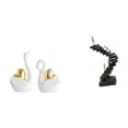 thumbnail image 6 of CoudarTitie Swan Figurines Tabletop Ornament Art Crafts and Thinker Statues Ladder Statue Resin Abstract Figure Handicraft for Bookshelf Entrance Decorative Objects Desktop Table Decorations, 6 of 8