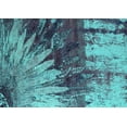 thumbnail image 1 of Ahgly Company Machine Washable Indoor Rectangle Oriental Turquoise Blue Industrial Area Rugs, 5' x 7', 1 of 4