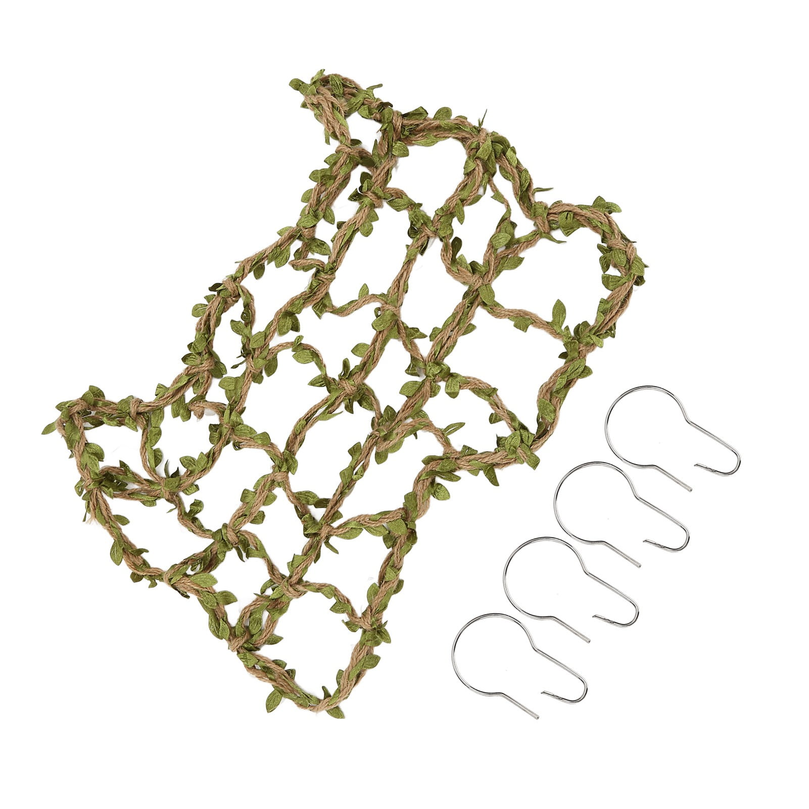 Fugacal Bird Climbing Net Hemp Rope Woven Climbing Net With Green Fake
