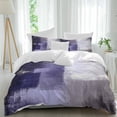 thumbnail image 2 of Purple Gray Bedding 3 Piece Duvet Cover Set Twin Size, Modern Oil Painted Art Abstract Geometric Soft Microfiber Comforter Cover with Zipper Closure & Pillowcases, Wrinkle & FadeResistant Quilt Cover, 2 of 9