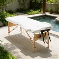 thumbnail image 2 of CL.HPAHKL Massage Table Portable Message Bed, 73 inch Long 2 Folding Lightweight Lash Bed Hold Up to 451lbs, Height Adjustable Tattoo Bed Esthetician Bed with Carry Bag, Cream, 2 of 8