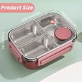thumbnail image 3 of Stainless Steel Lunch Box,Leak-Resistant Metal Bento Box,Portable Insulated Food Jar,Food Storage Box with Sauce Cup,Suitable Home,Office,Work,Travel,Camping, Picnic,8.9x6.5x2.8 inch, 3 of 4