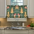 thumbnail image 2 of Yayeee Kitchen Curtains Tier Pair Light Filtering 27"x36" Rod Pocket Short Cafe Window Panel, Beige Christmas Gingerbread, 2 of 7