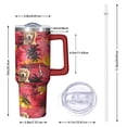 thumbnail image 2 of OBREWU Golden Retriever Hawaiian Tumbler with Handle and Lid,Golden Retriever Hawaiian 40oz Double Wall Vacuum Insulated Tumbler,Cups Gift for Women and Men, 2 of 7