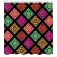 thumbnail image 3 of Ambesonne Ethnic Shower Curtain, Flower Mandala Tile Colorful, 69"Wx70"L, Multicolor, 3 of 3