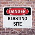 thumbnail image 4 of (2 Pack) Blasting Site OSHA Danger Sign 10 Inch X 7 Inch Indoor / Outdoor Rust-Free Aluminum Metal Signs for Workplace, Workshop, and Construction Site, Made in the USA, 4 of 8