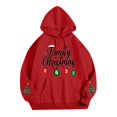 thumbnail image 4 of Chandail à Capuche de Noël pour Femmes Chandail en Molleton Surdimensionné pour Femmes avec Graphique de Gnome Adorable Chandail à Capuche Confortable Rouge TTG, 4 of 4
