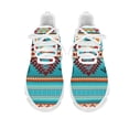 thumbnail image 1 of Tribal Aztec Cartoon Pattern Non-slip Flats for Women Trend Comfortable Soft Running Shoes Lightweight Lace Up Mesh Footwear, 1 of 5