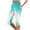 Mint Blue, variant on Pull-On Capri Pants for Women Split Gradient Workout Leggings with Pockets Athletic Running Straight Capris White, M