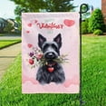 thumbnail image 3 of Happy Valentine's Day Scottish Terrier holding flowers Garden Flag 12x18in Double Sided Scottie Dog Lover Gifts Outdoor Decor - 3005, 3 of 5
