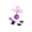 Purple, variant on Feather Hanging Door Cat Toy with Glowing Elastic Ball and Bouncing String for Interactive Play