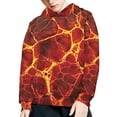 thumbnail image 5 of Xoenoiee Boys Hoodies Hooded Sweater for Kids Pullover Hoodies Long Sleeve Sweatshirt with Kangaroo Pocket Fall Winter Clothing Activewear, Lava Pattern, XL, 5 of 7