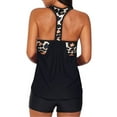 thumbnail image 2 of Womens Racerback Swimming Suit Tankini Set Swimsuit Bathing Suit with Boyshorts S-XXL, 2 of 3
