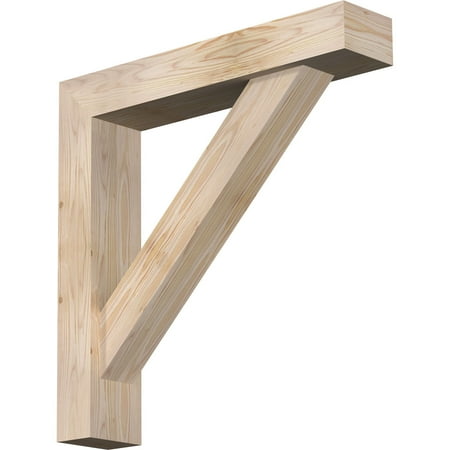 

Ekena Millwork 5 1/2 W x 28 D x 28 H Traditional Block Smooth Bracket w/ Offset Brace Douglas Fir