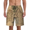 thumbnail image 1 of Men Board Shorts World Map Y2K Funny Swimming Trunks Colorful Geographic Quick Dry Trendy Large Size Beach Shorts, 1 of 5