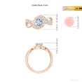 thumbnail image 4 of ANGARA Natural Solitaire Round Aquamarine Infinity Promise Ring in 14K Rose Gold for Women (Size-6mm) | March Birthstone, Birthday, Anniversary, Jewelry Gift for Women | Natural Aquamarine Ring, 4 of 8